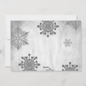 Cadeaux de Noël bleu et Carte photo de flocons de  (Dos)