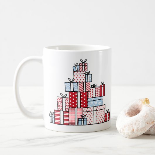 Cadeaux de Noël Café de vacances Mug (Avec donut)