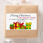 Cadeaux de Noël Joyeux étiquette de adresse de Noë (En situation)