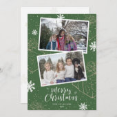 Cadeaux de Noël Joyeux Vert personnalisés Cartes p (Devant / Derrière)