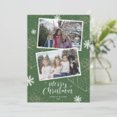 Cadeaux de Noël Joyeux Vert personnalisés Cartes p (Debout devant)