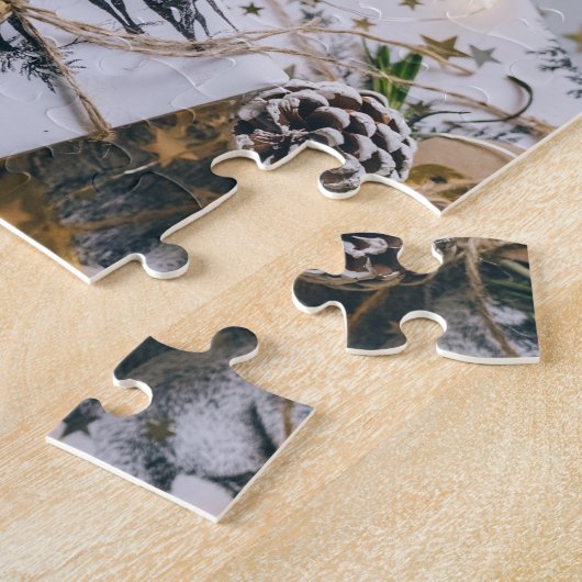 Cadeaux de Noël Puzzle blanc (Côté)