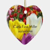Cadeaux de nom de bébé Ornements Tulipes Date de n (Droite)