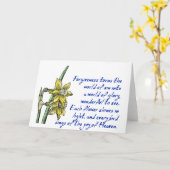 Cadeaux de pardon plié carte pour notes (Fleur jaune)