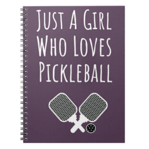 Cadeaux de pickleball Filles Rose mignon Cahier po