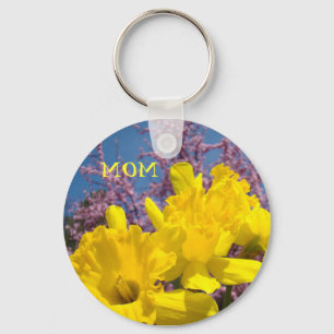 Cadeaux de porte-clés MAMAN Fleurs de jonquille ja