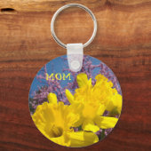 Cadeaux de porte-clés MAMAN Fleurs de jonquille ja (Recto)