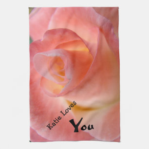 Cadeaux de serviettes personnalisés Rose Rose Amou