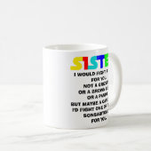 Cadeaux de soeurs, drôle de cadeau de soeur, tasse (Devant droit)