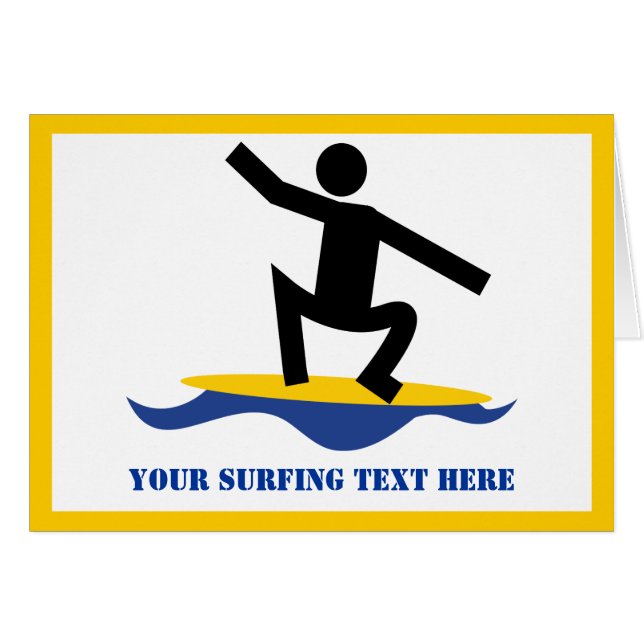 Cadeaux de surf, surfer sur sa planche de surf (Devant horizontal)