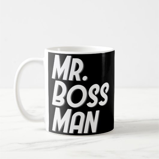 Cadeaux de tasse de café de M. Boss Man Funny Male (Gauche)