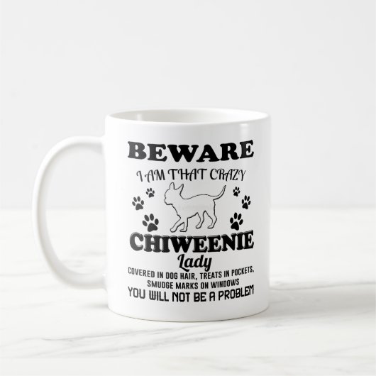 Cadeaux de tasse de café de tasse de Chiweenie (Gauche)