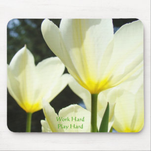 Cadeaux de tulipes pour tapis de souris Work Hard