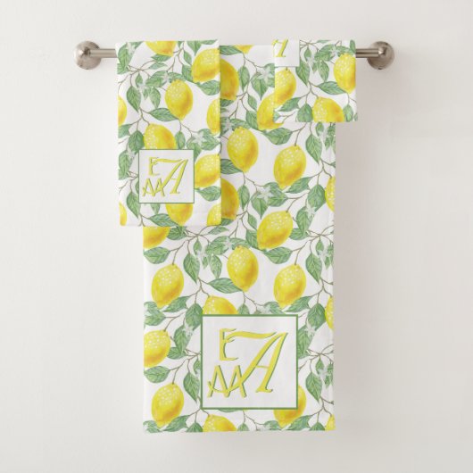 Cadeaux Décoratifs Monogramme de Citronnier Frais (En situation)