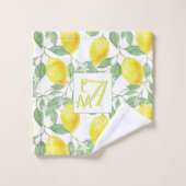 Cadeaux Décoratifs Monogramme de Citronnier Frais (Gant de toilette)