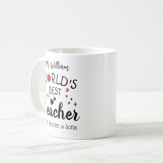 Cadeaux d'enseignant customisés - Meilleure Mug d' (Devant gauche)
