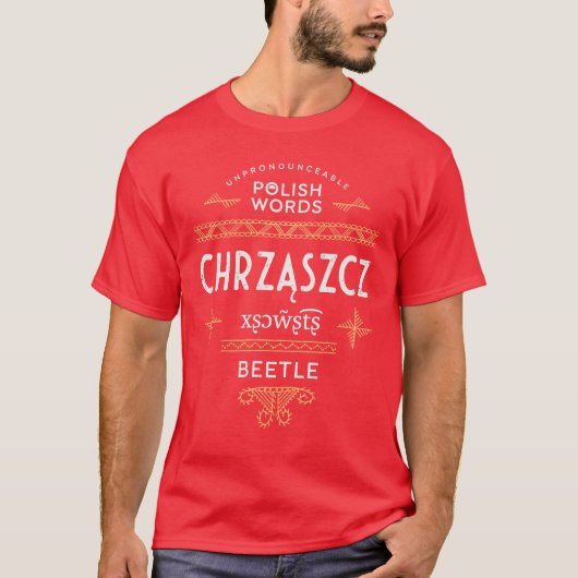 Cadeaux drôles en langue polonaise T-Shirt Scarabé (Devant)