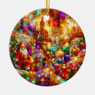 CADEAUX DU PÈRE NOËL ~ Ornement en céramique ~