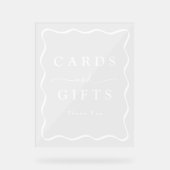 Cadeaux et cartes de mariage blanc moderne (Recto)