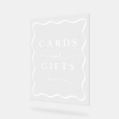 Cadeaux et cartes de mariage blanc moderne (Angle)