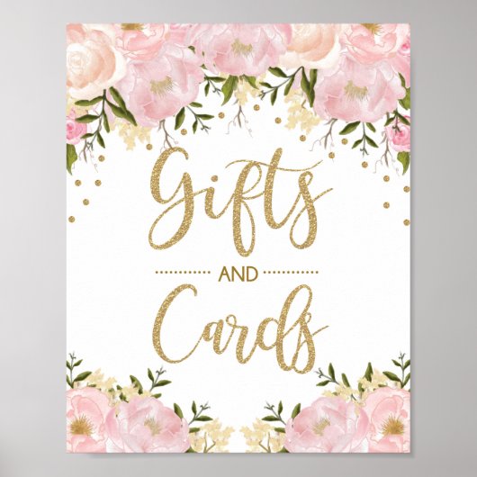 Cadeaux et Cartes Décoration de Mariage Floral Ros (Devant)