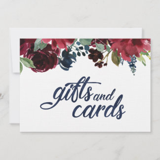 Cadeaux et Cartes Sign Navy Watercolor Police