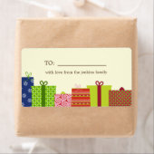 Cadeaux gais Étiquettes cadeaux de vacances (En situation)