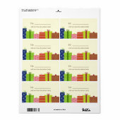 Cadeaux gais Étiquettes cadeaux de vacances (Feuille entière)