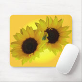 Cadeaux jaunes de fleur de tapis de souris de (Avec souris)