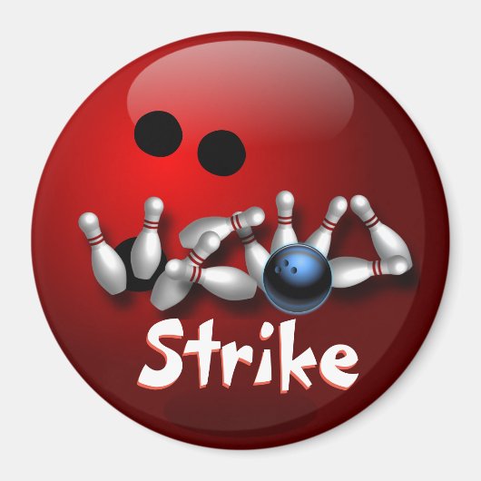 Cadeaux Magnet de Bowling sur mesure (Devant)