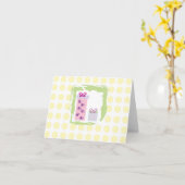 Cadeaux mignons et carte pois jaune (Fleur jaune)