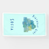 Cadeaux mignons pour Anniversaire Bannière Bleue V (Horizontal)