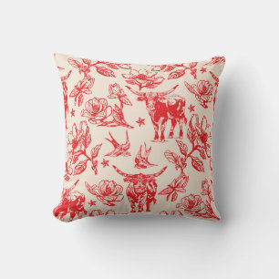 Cadeaux Oreiller Motif Taureau Bovins Longhorn Tex