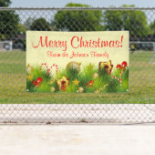 Cadeaux personnalisés de bannières de Noël Cadeaux (En situation)