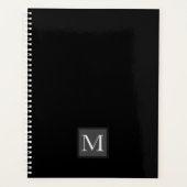 Cadeaux Personnalisés Jet Black Monogram Pour Lui (Devant)