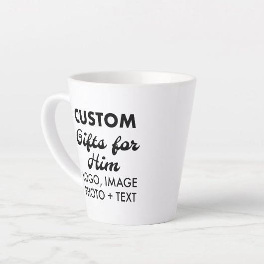 Cadeaux personnalisés pour lui Grand Latte Mug 12o (Angle gauche)