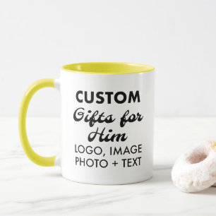 Cadeaux personnalisés pour lui Jaune Combo Mug 11o