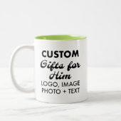 Cadeaux personnalisés pour lui Lime Green Mug à de (Gauche)