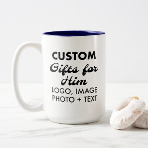 Cadeaux personnalisés pour lui Marine Bleu Mug à d
