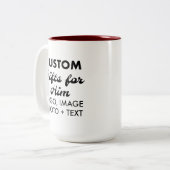 Cadeaux personnalisés pour lui Maroon Mug à deux t (Devant gauche)