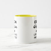 Cadeaux personnalisés pour lui Mug Jaune à deux to (Centre)