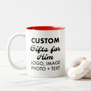 Cadeaux personnalisés pour lui Mug rouge à deux to