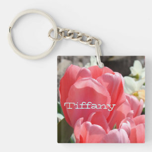 Cadeaux Personnalisés Votre Nom Porte-clés Tulipes