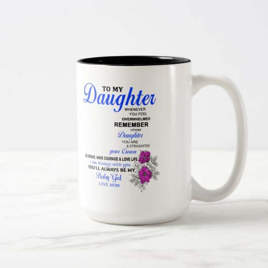 Cadeaux pour fille - À ma fille Mug (Droit)
