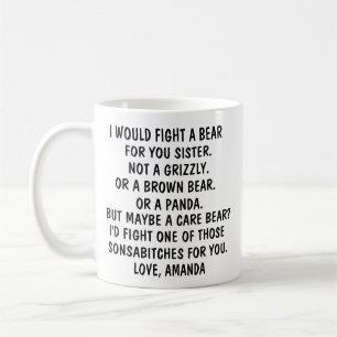 Cadeaux pour sœur, cadeau drôle pour sœur, mug pou