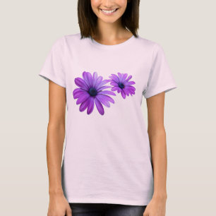 Cadeaux pourpres de chemises de fleur de T-shirt