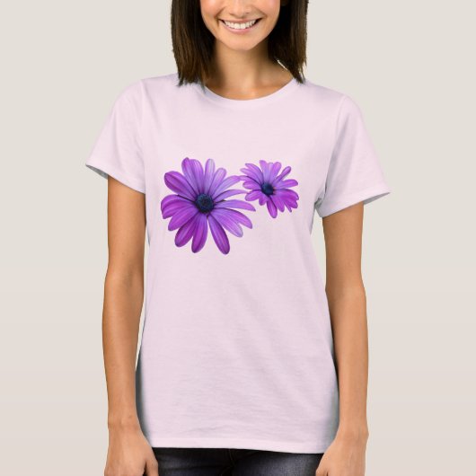 Cadeaux pourpres de chemises de fleur de T-shirt (Devant)