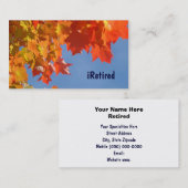 cadeaux réservés iRetired de retraite de cartes de (Devant / Derrière)