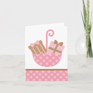 Cadeaux roses dans le Merci des parapluies