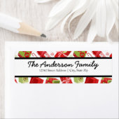 Cadeaux rouges et verts - Étiquettes d'adresse de  (En situation)